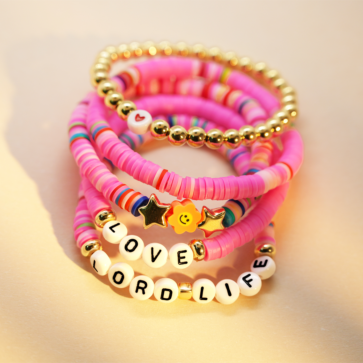 Handmade Christian Quote Beaded Bracelet