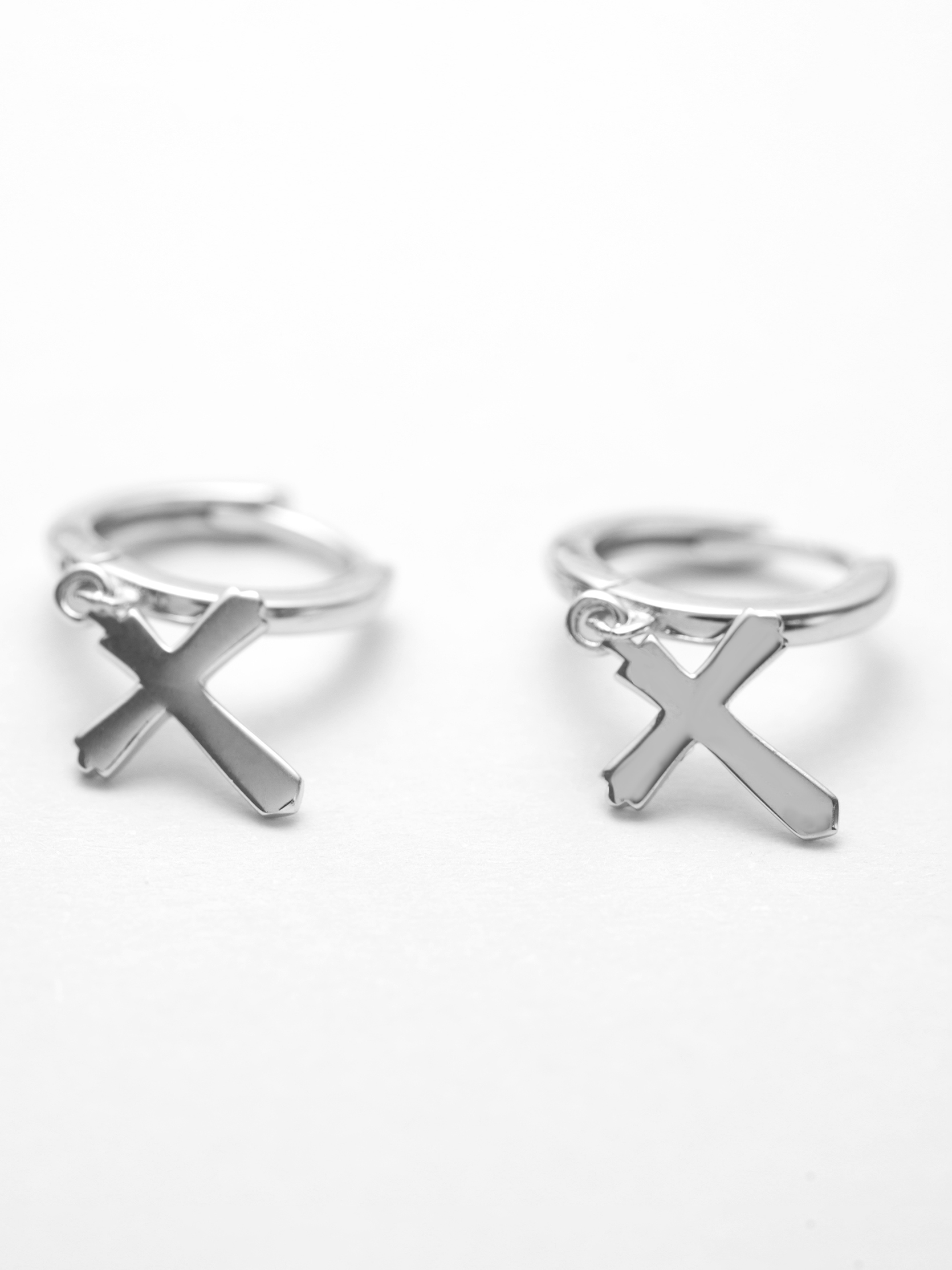 925 Silver Cross Earrings