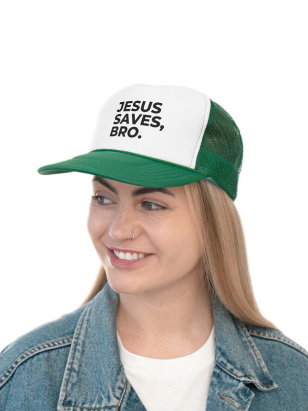 Jesus Saves Bro Unisex Mesh Baseball Cap-LOVELLX