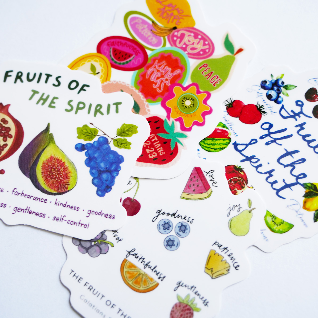 Fruit Of The Spirit Christian 10 PACK STICKERS