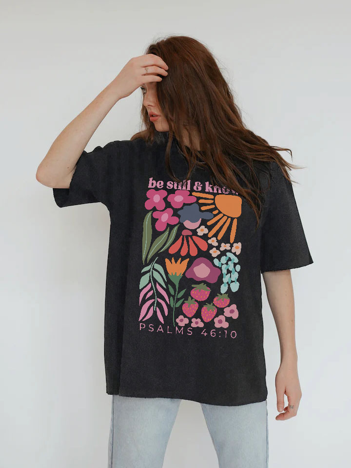 Be Still And Know Unisex Washed T-Shirt