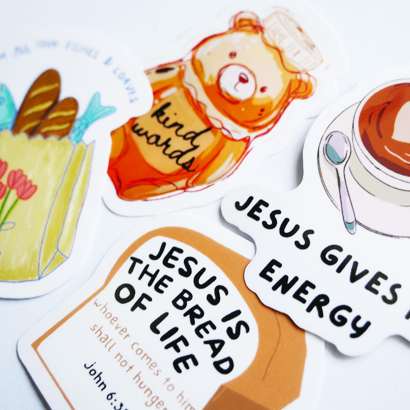 Whimsical Faith Art Christian 10 PACK STICKERS