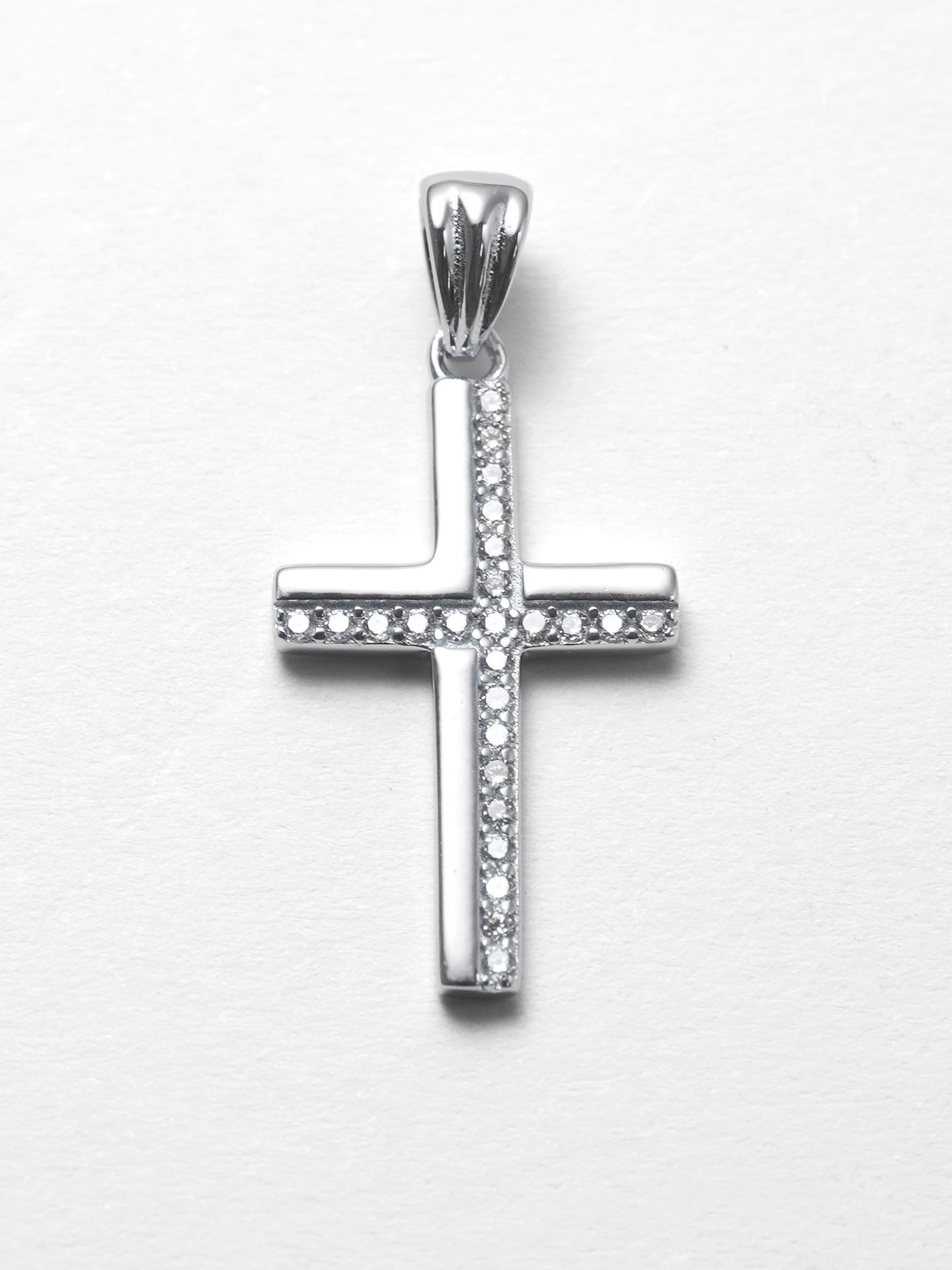 925 Silver Cross Zirconia Pendant
