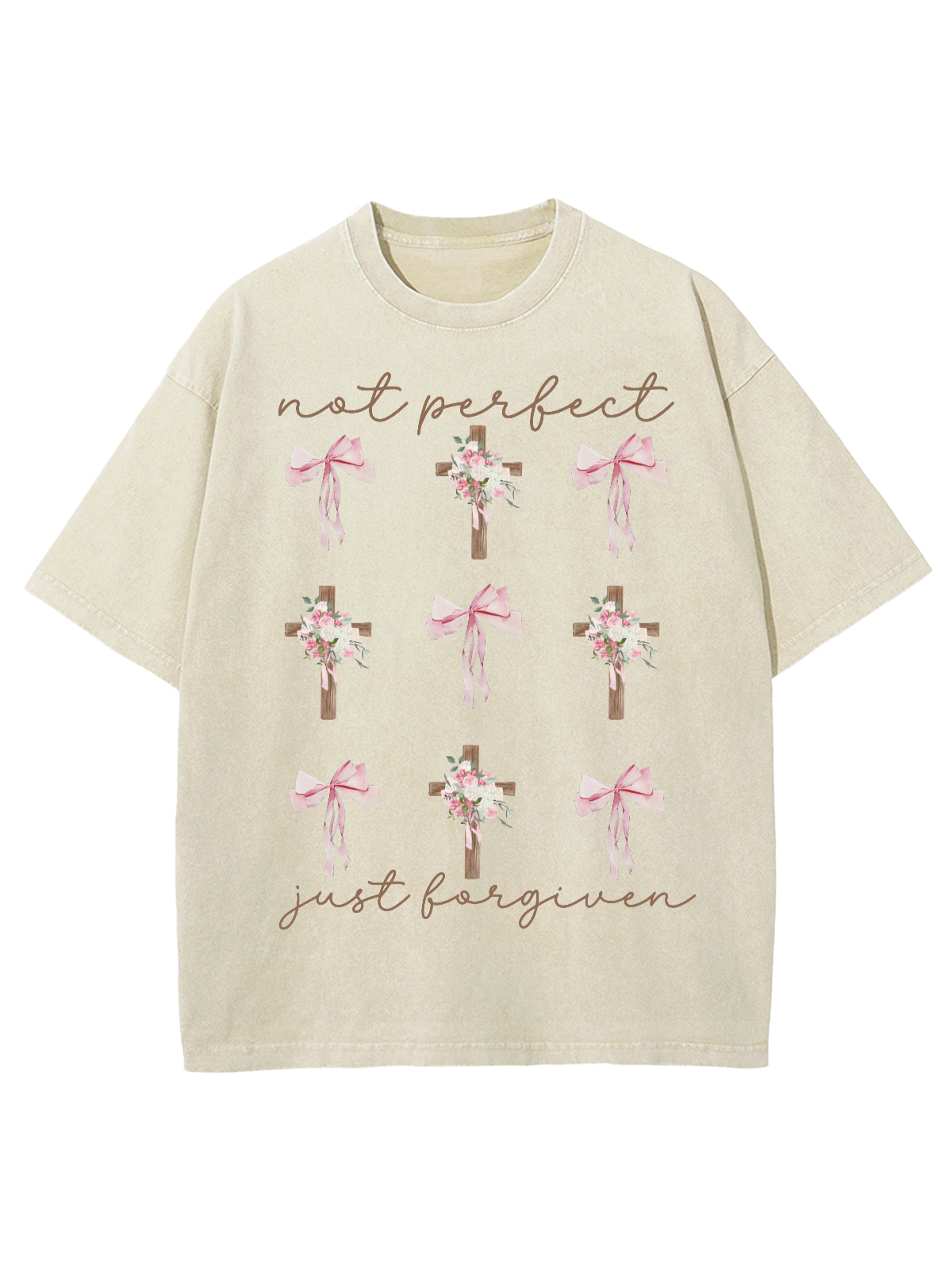 Not Perfect Just Forgiven Unisex Washed T-Shirt