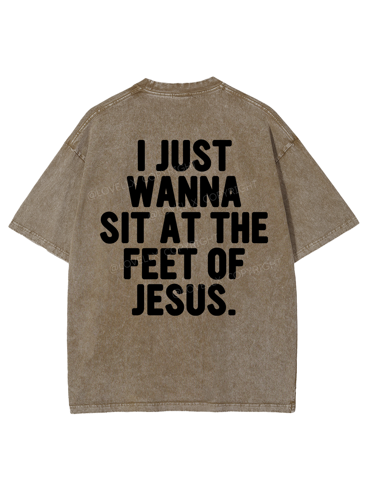 I Just Wanna Sit At The Feet Of Jesus Unisex Washed T-Shirt, Christian t  shirts, Lovellx