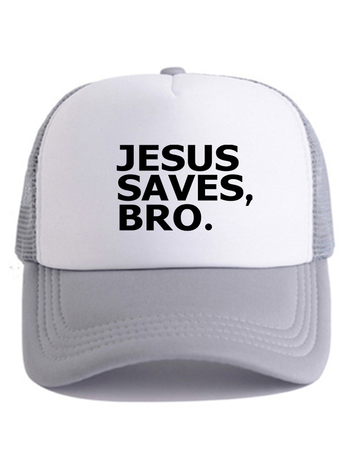 Jesus Saves Bro Unisex Mesh Baseball Cap-LOVELLX