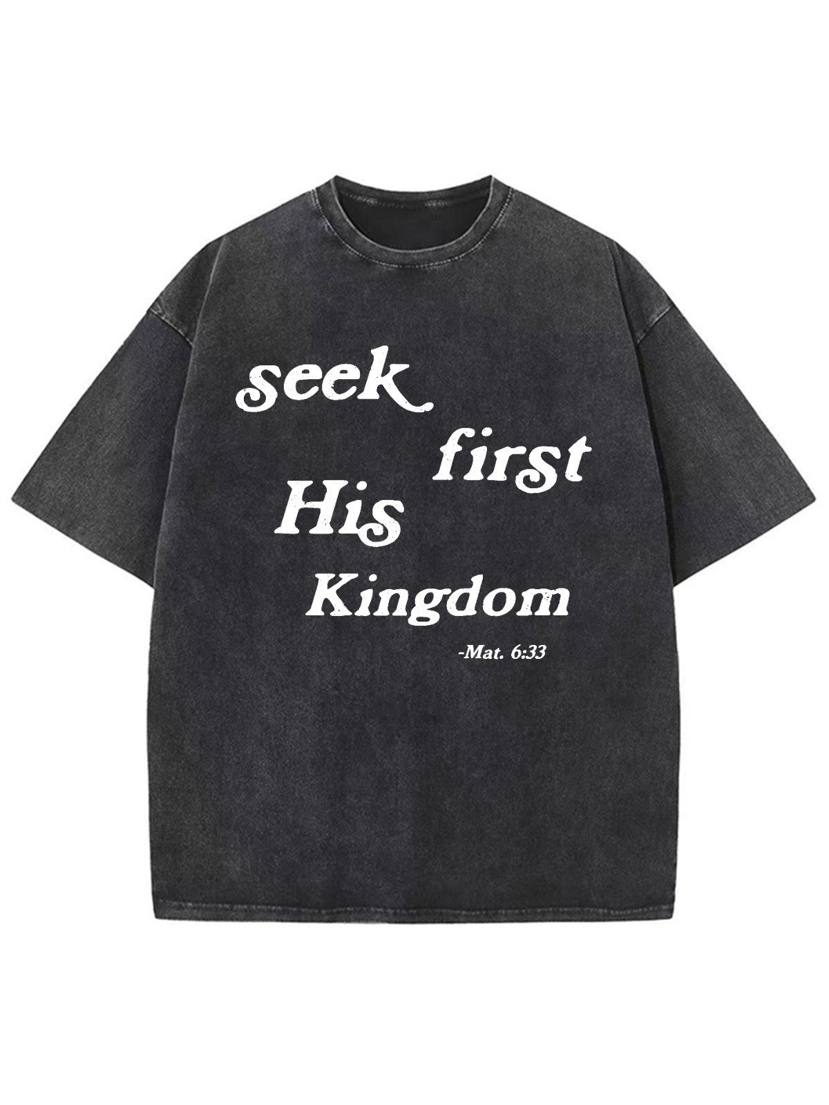 Seek First His Kingdom Unisex Washed T-Shirt