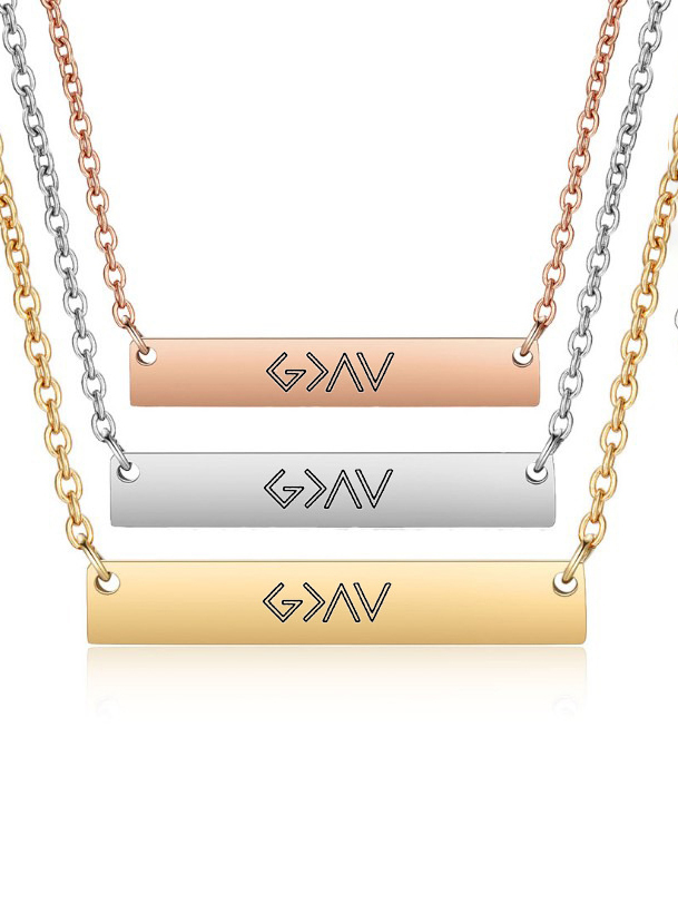 God is Greater than Highs and Lows Necklaces-LOVELLX