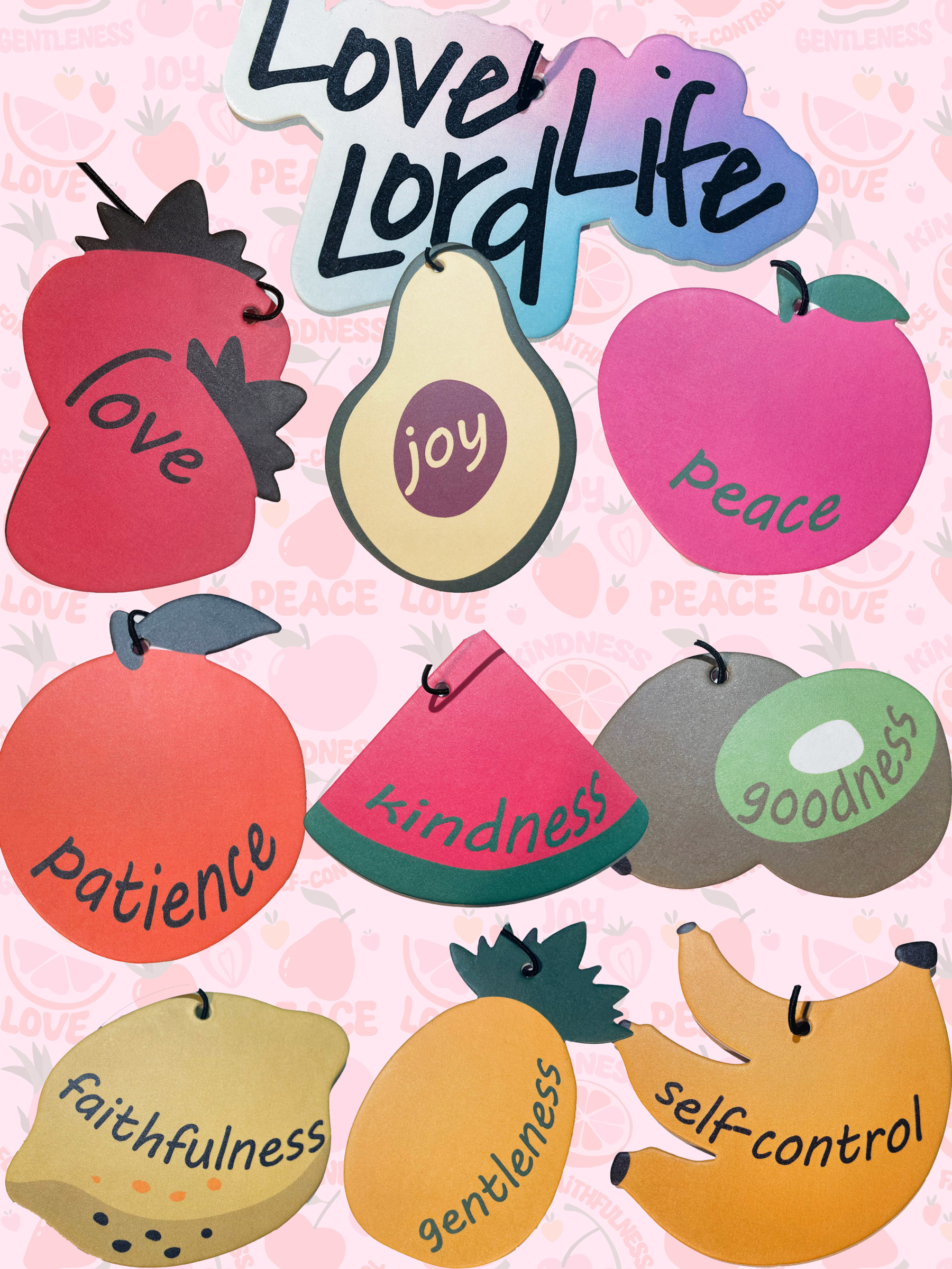 [Shopping Gift] One Pack Randomly Selected Fruit Of The Spirit Car Air Freshener