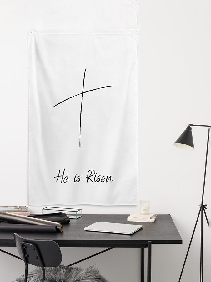 He Is Risen Tapestry Wall Art Hanging