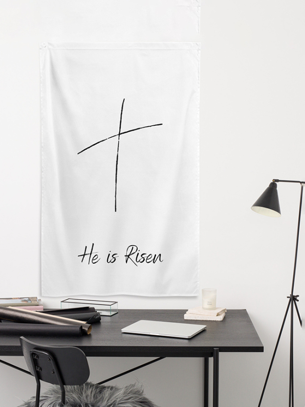 He Is Risen Tapestry Wall Art Hanging