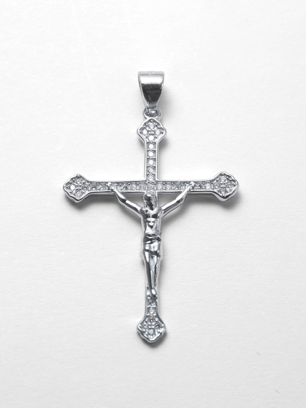 925 Silver Cross Zirconia Pendant