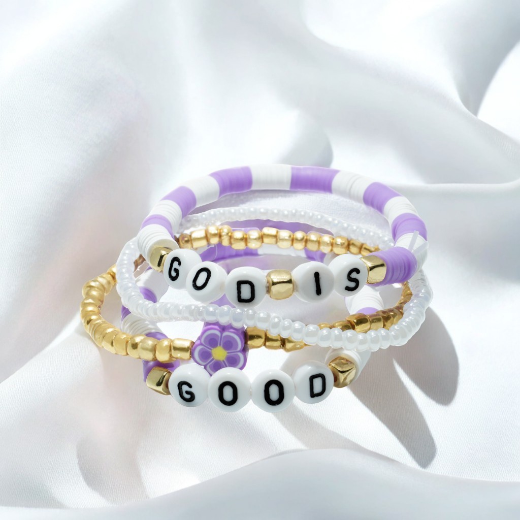 Handmade Christian Quote Beaded Bracelet