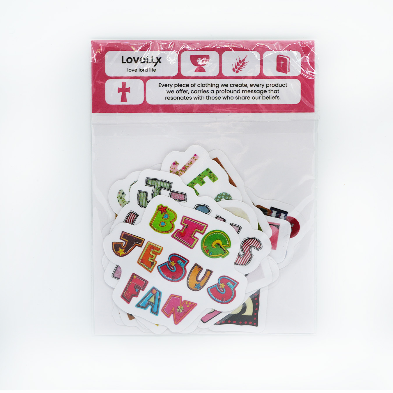 Collage Faith Typography Christian 10 PACK STICKERS