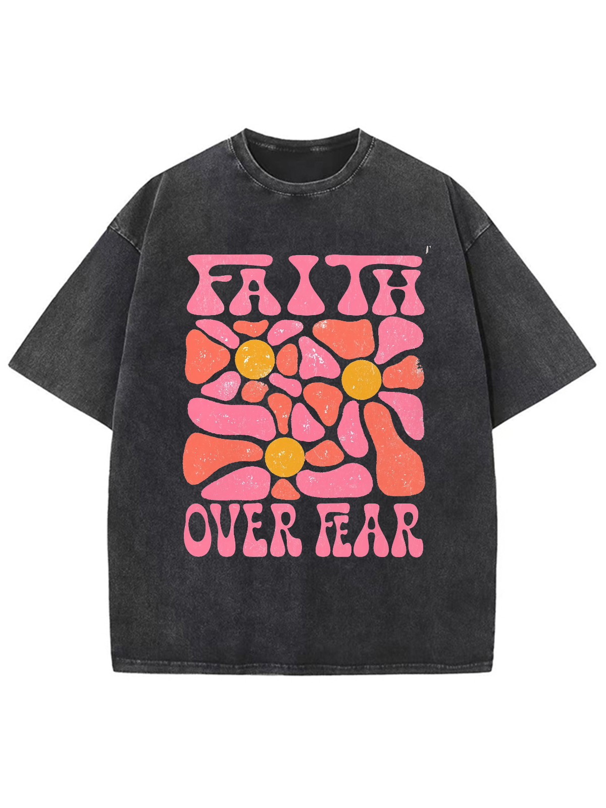 Faith Over Fear Unisex Washed T-Shirt