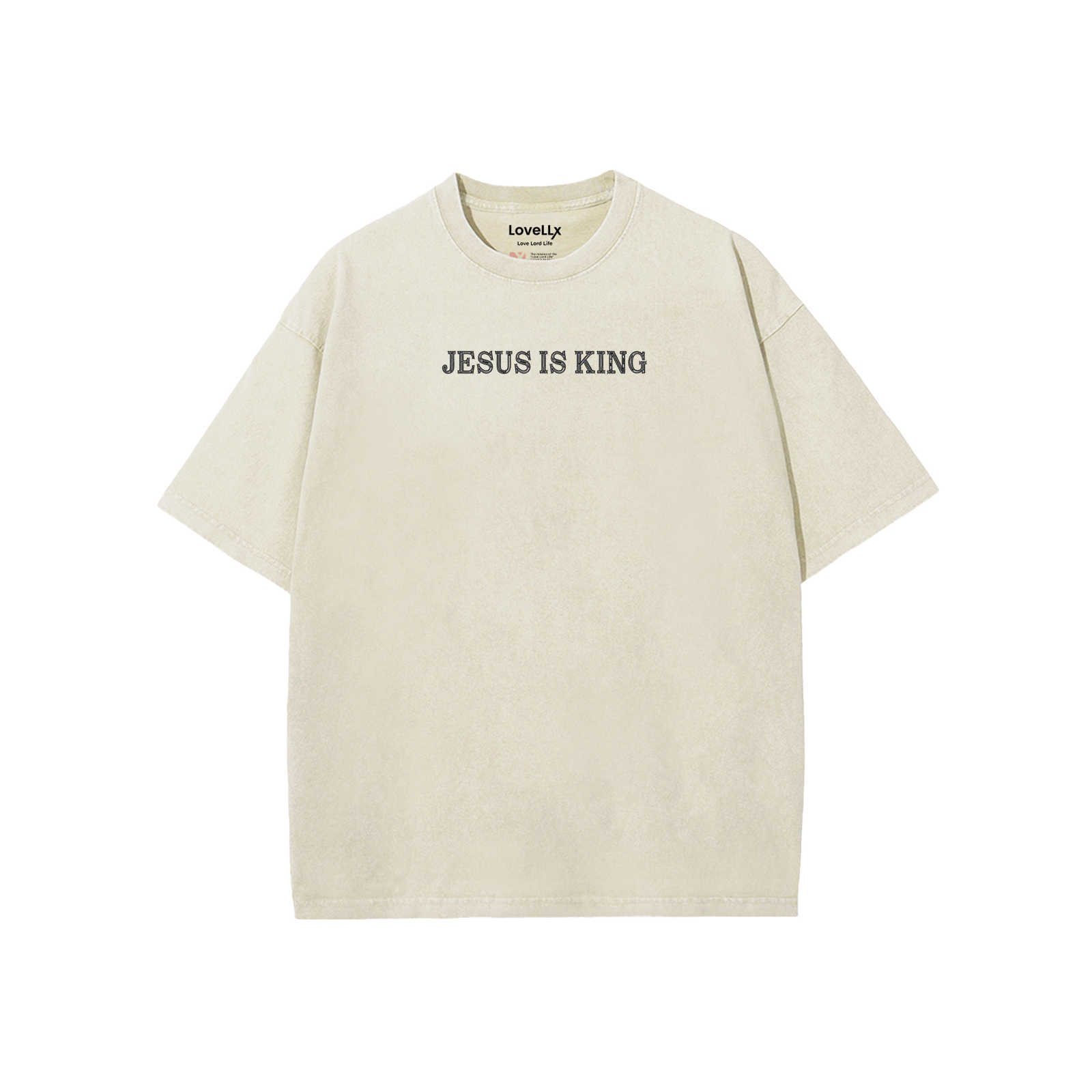Jesus Is King Embroidery Unixes Washed T-Shirt