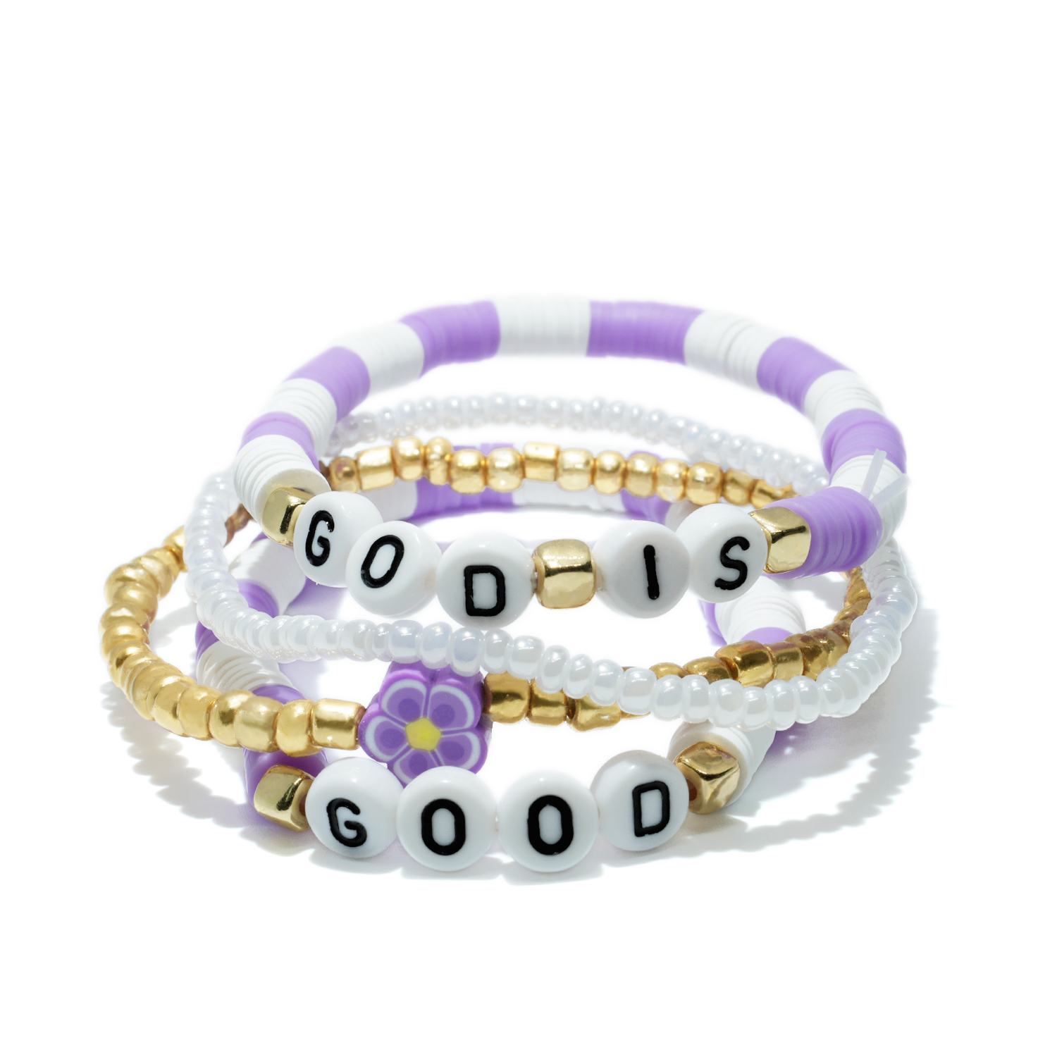 Handmade Christian Quote Beaded Bracelet