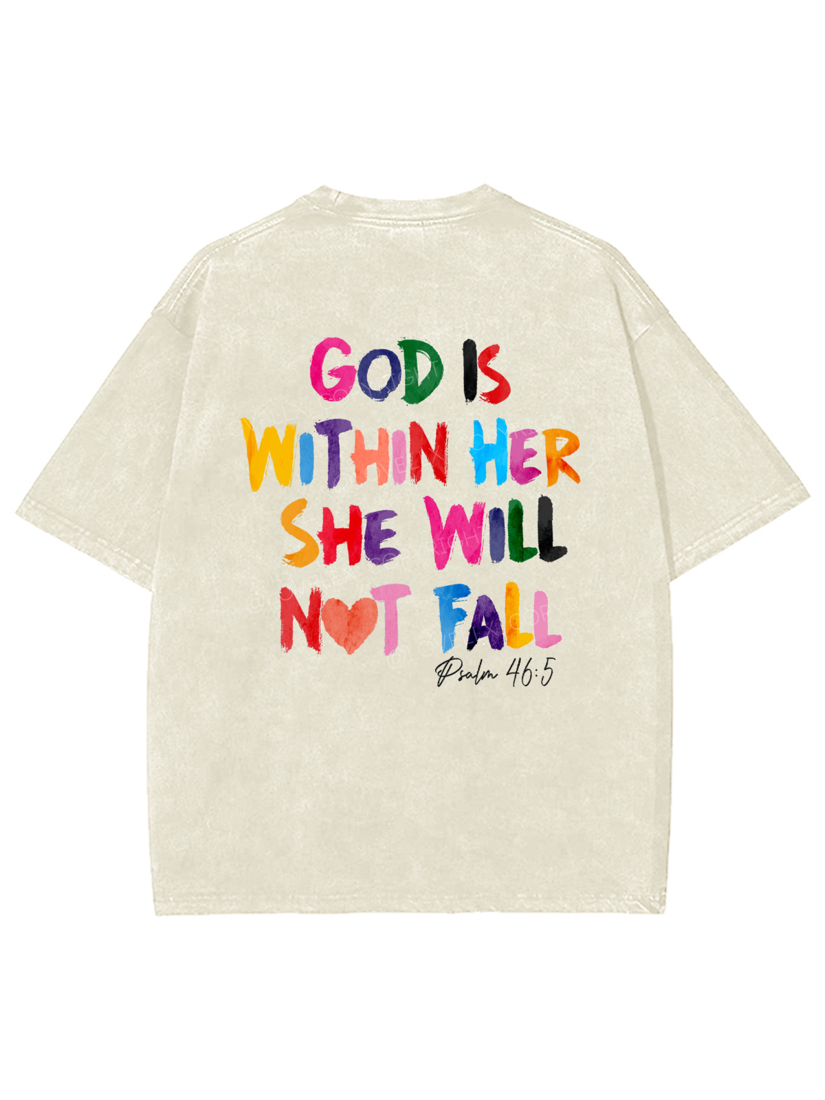 God Is Within Her She Will Not Fall Unisex Washed T-Shirt