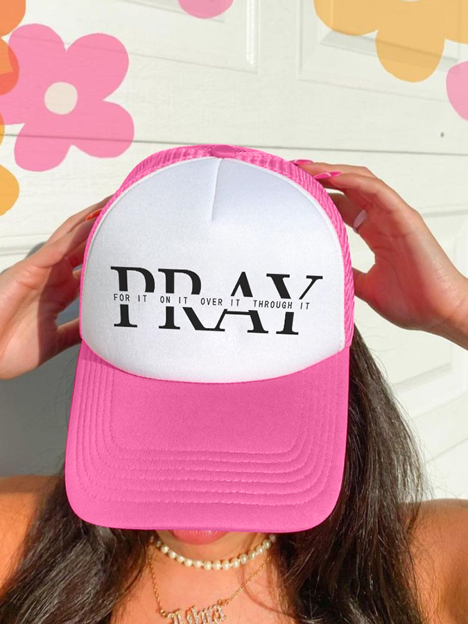 Pray Unisex Cotton Mesh Baseball Cap-LOVELLX