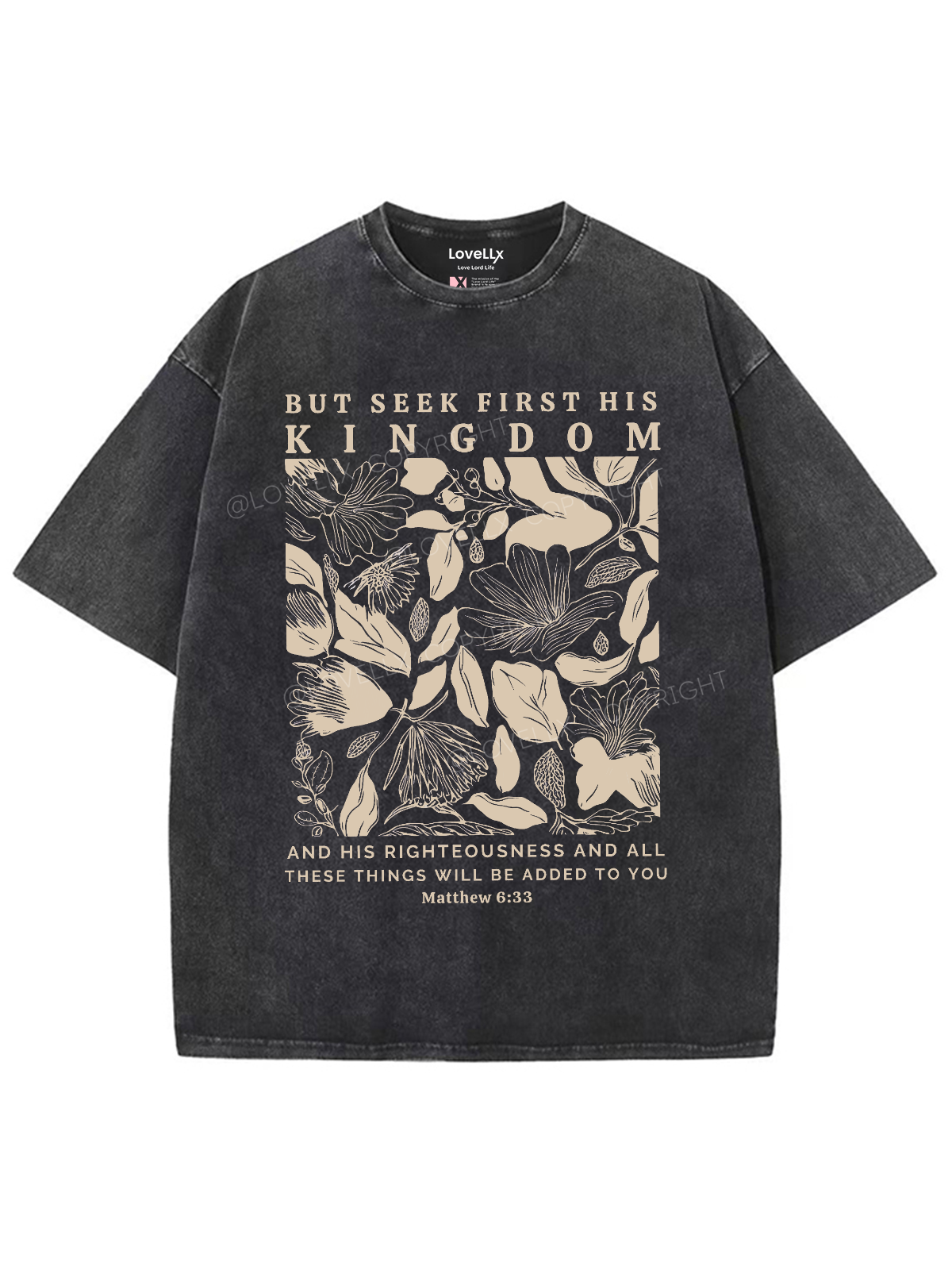 But Seek First His Kingdom Unisex Washed T-Shirt