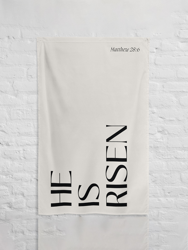 He Is Risen Matthew 28:6 Tapestry Wall Art Hanging