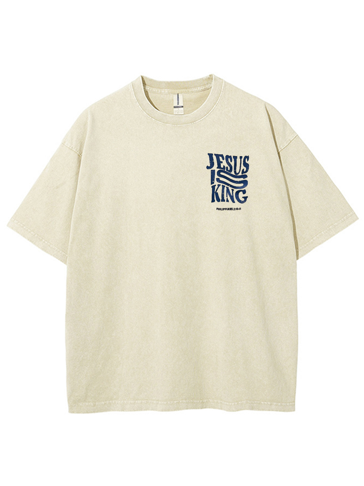 Jesus Is King Unisex Washed T-Shirt-LOVELLX