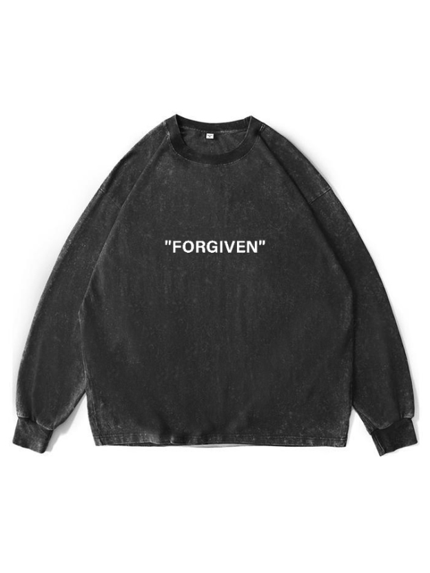 Forgiven Unisex Washed Long Sleeve T-Shirt-LOVELLX