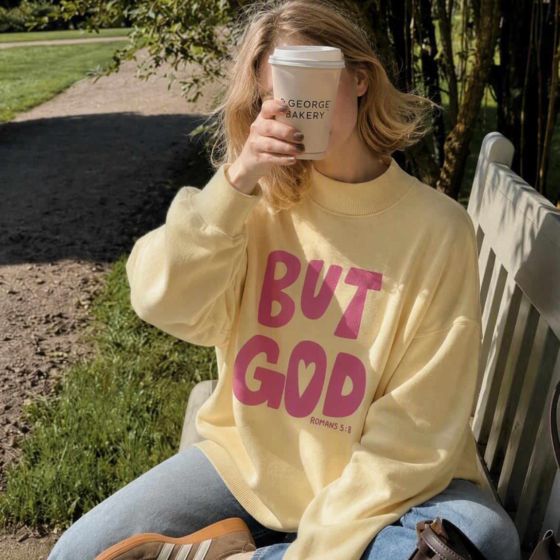 But God Cotton Mock Neck Sweatshirt