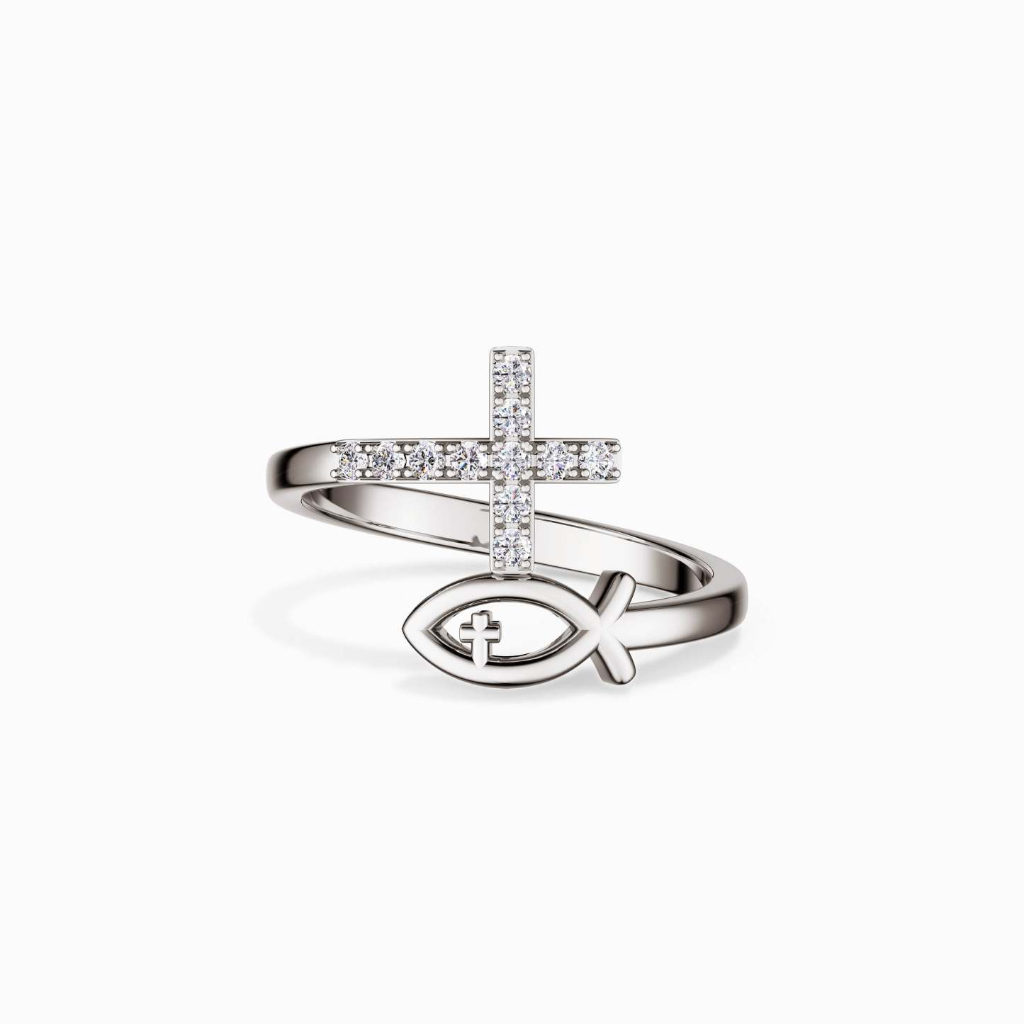 God Jesus Fish And Cross Ring [PRE-SALE]
