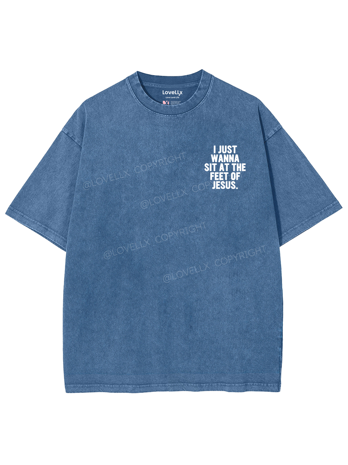 I Just Wanna Sit At The Feet Of Jesus Unisex Washed T-Shirt