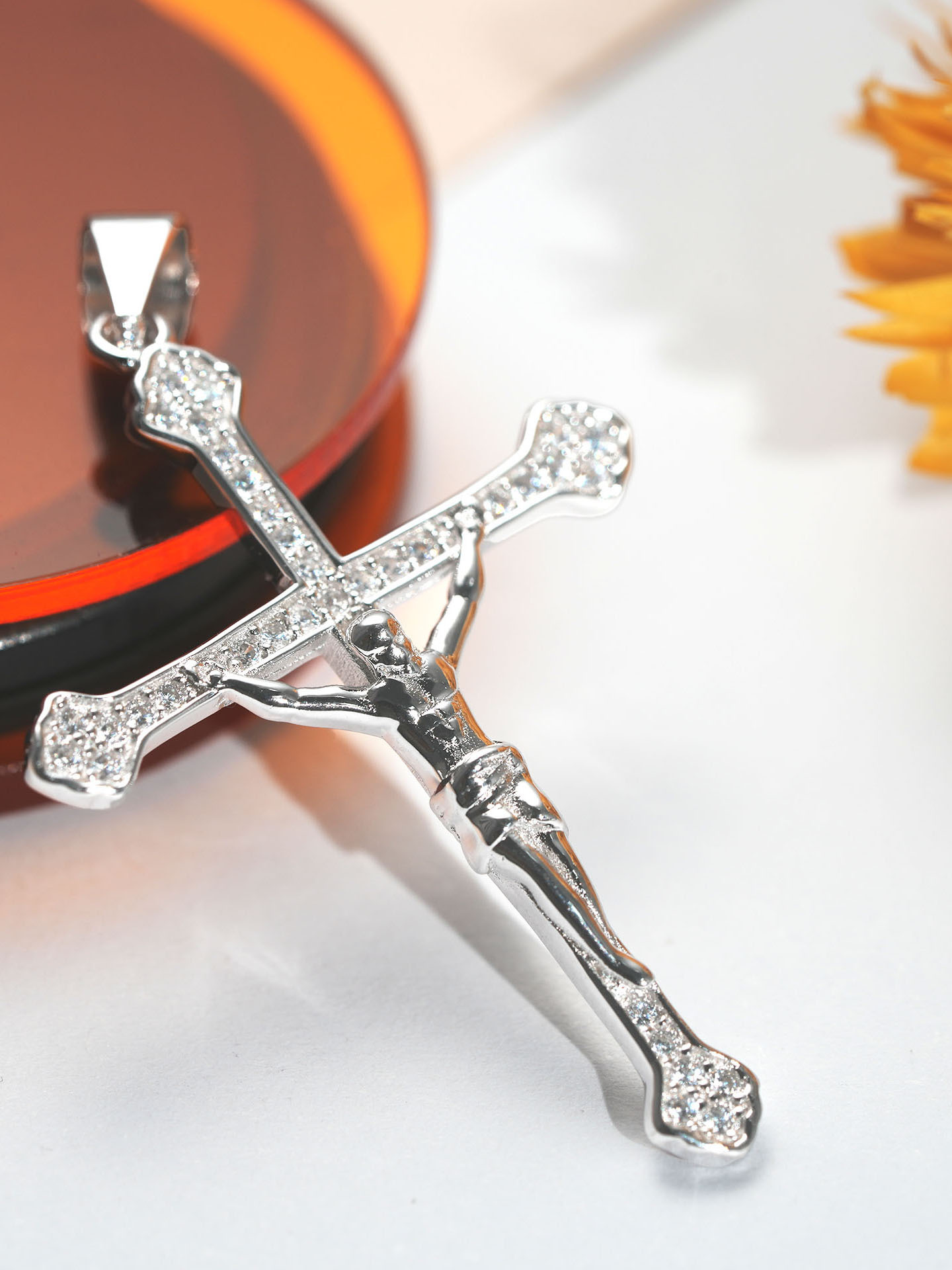 925 Silver Cross Zirconia Pendant