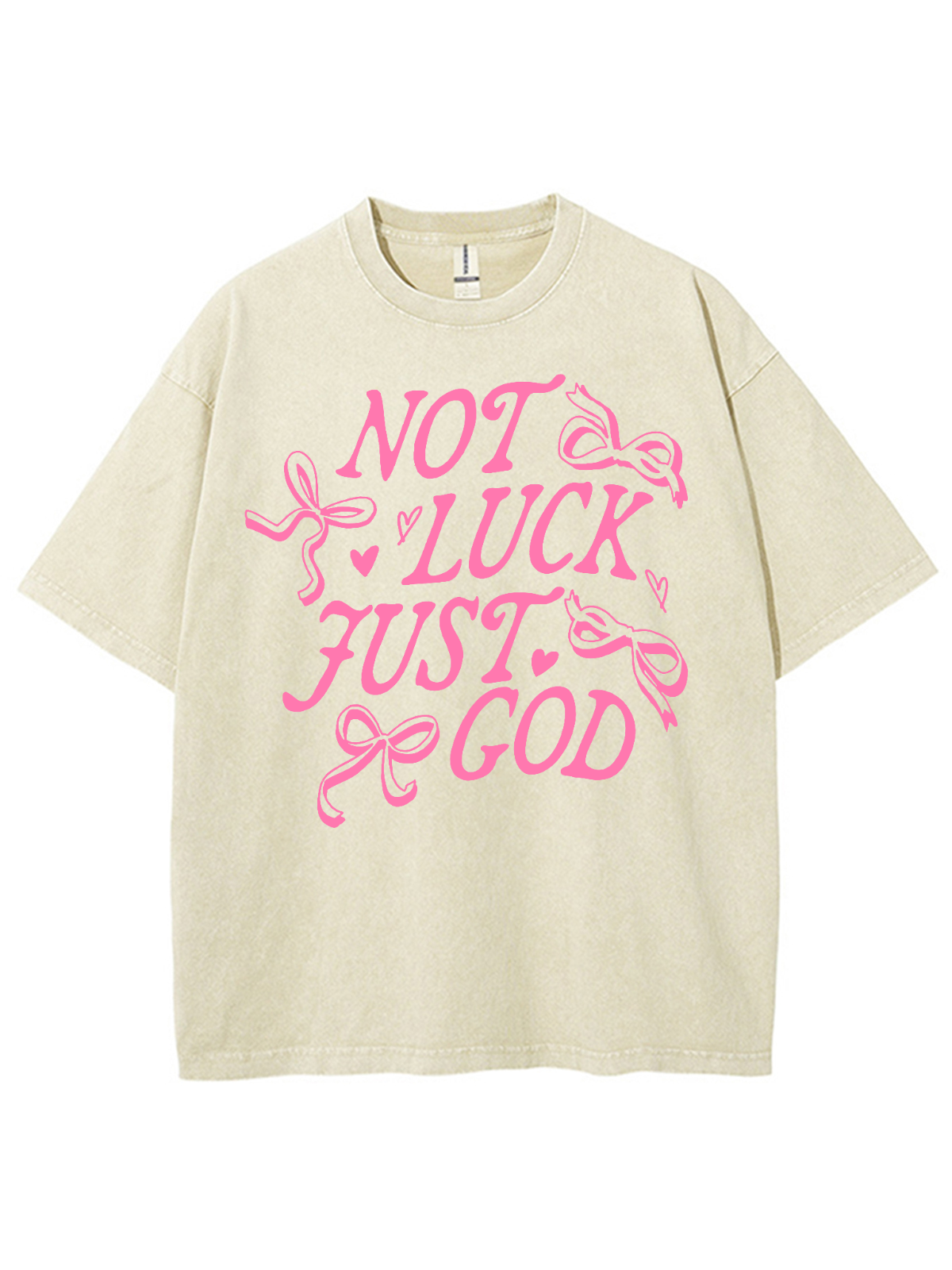 Not Luck Just God Unisex Washed T-Shirt