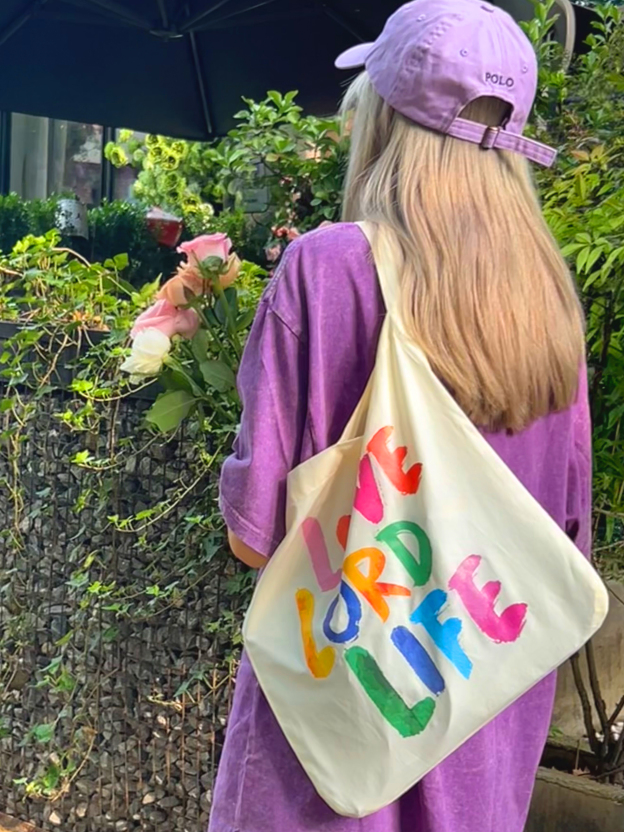 Personalized Foldable Large Capacity Colorful Canvas Bag