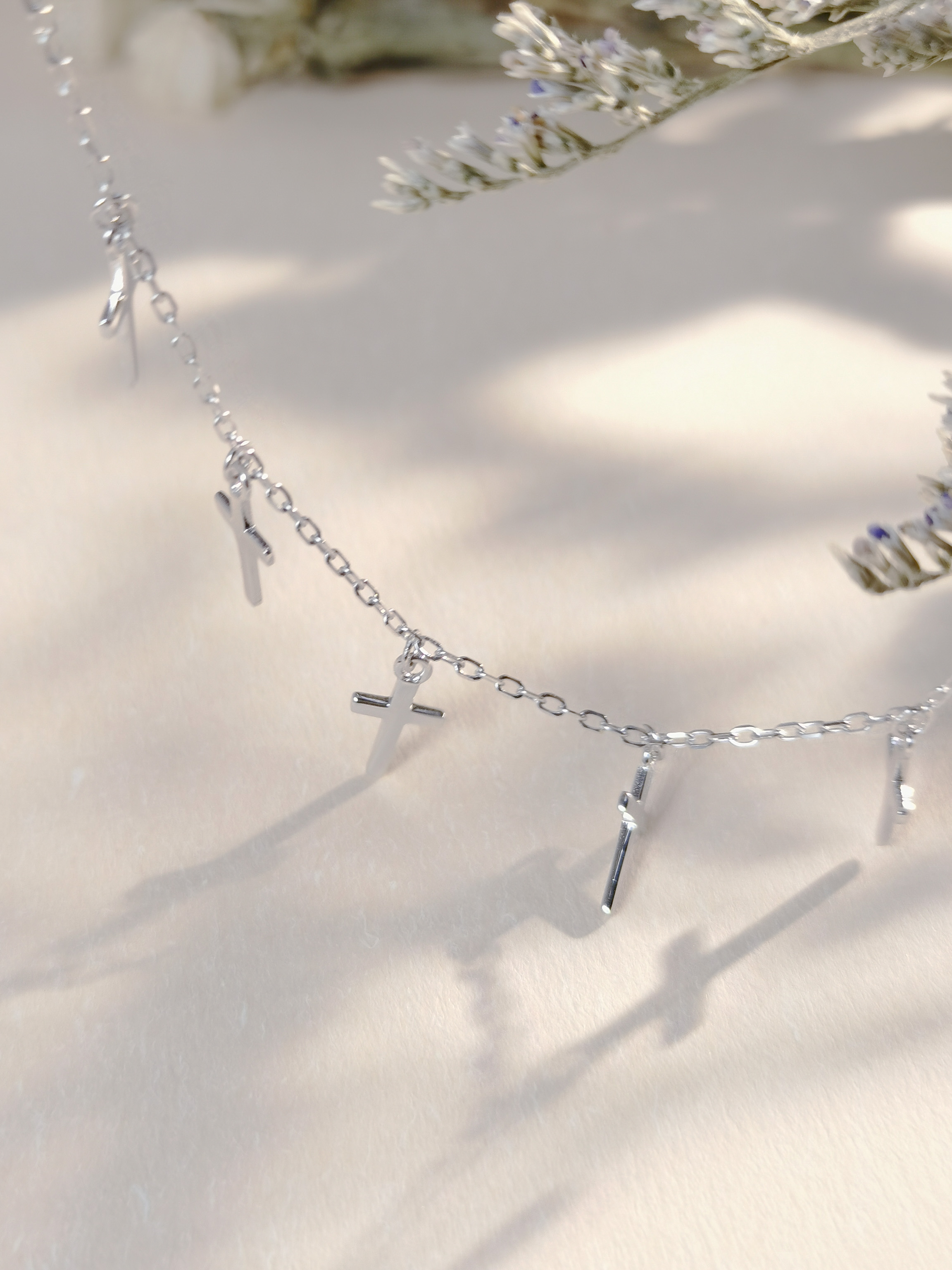 925 Silver Multi Cross Necklace