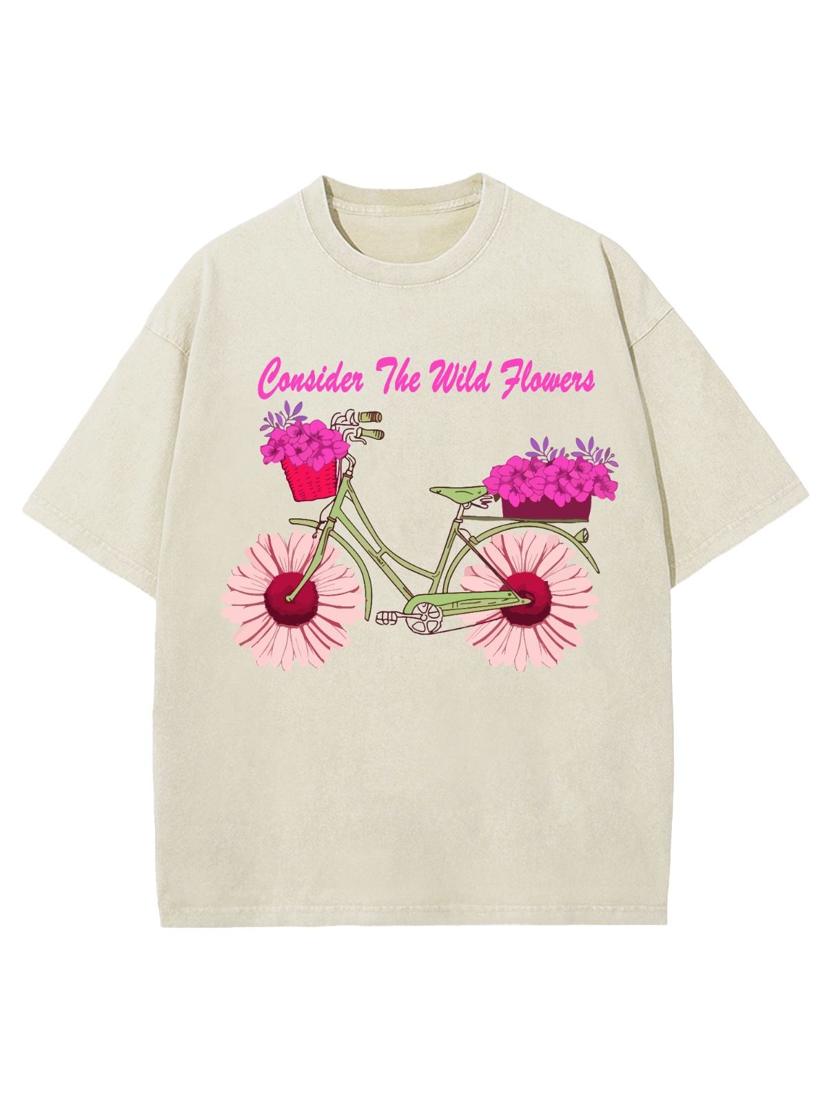 Consider The Wild Flower Unisex Washed T-Shirt