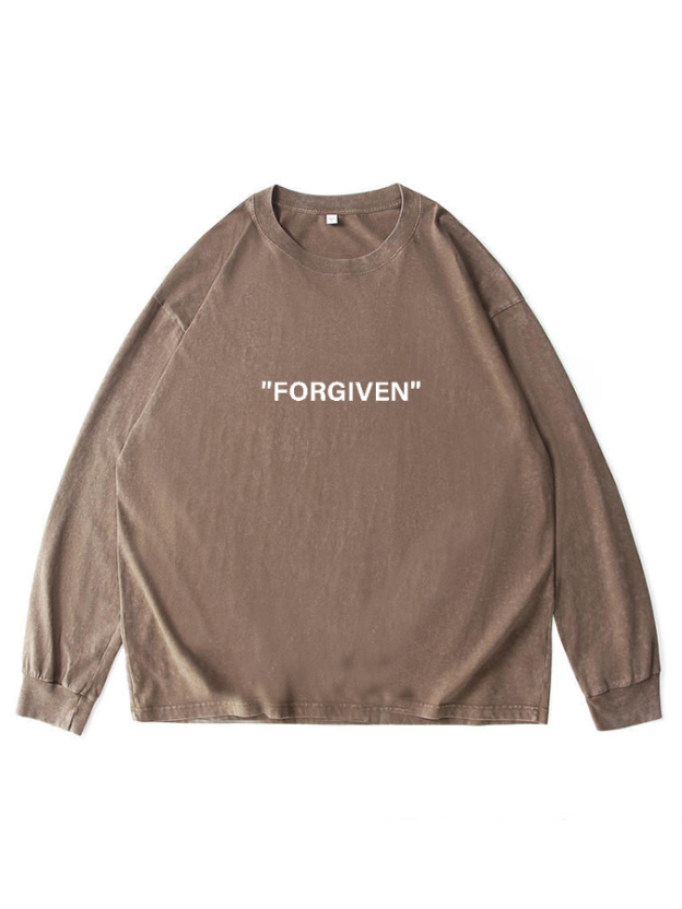 Forgiven Unisex Washed Long Sleeve T-Shirt-LOVELLX