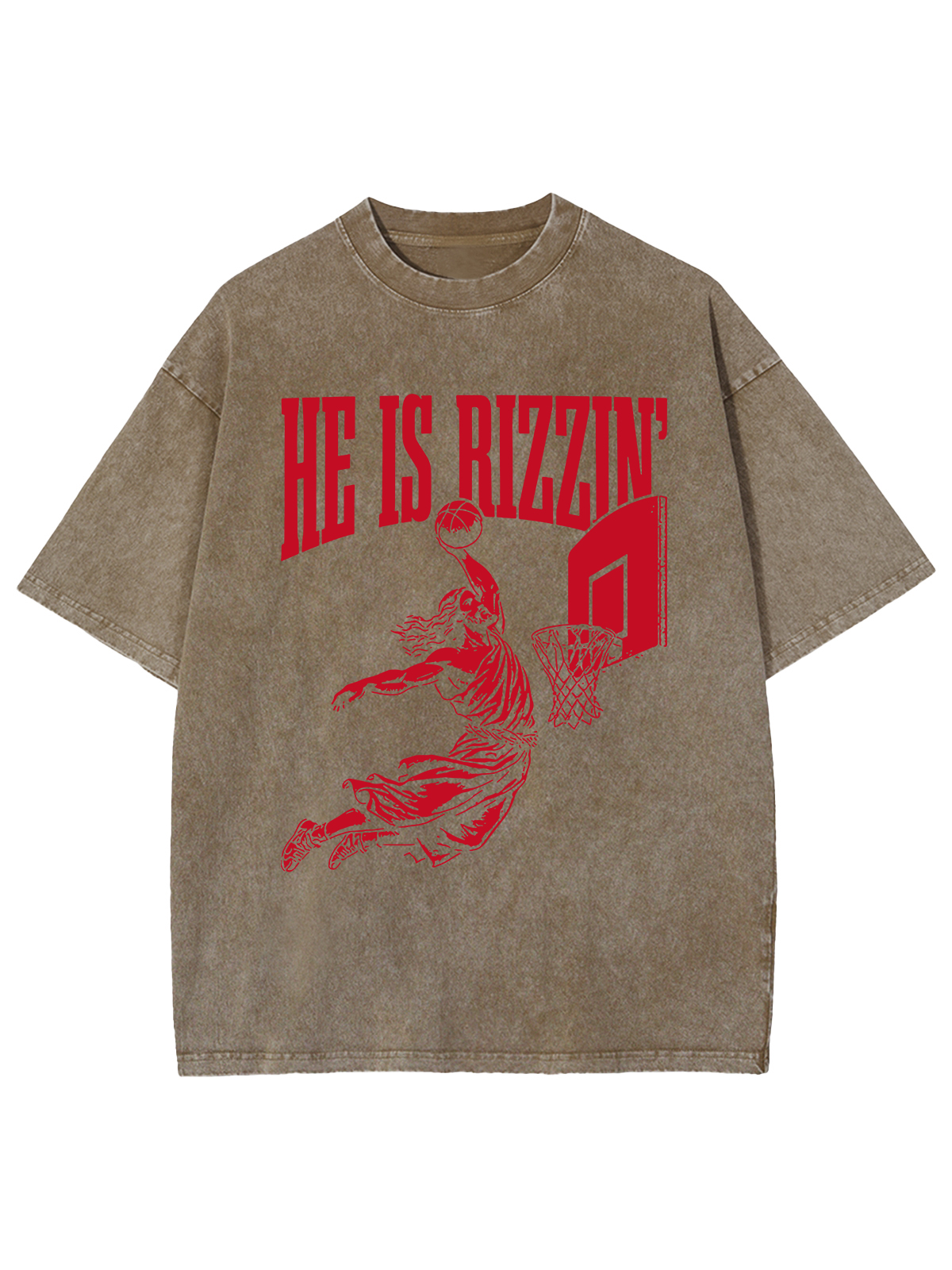 He Is Rizzin' Unisex Washed T-Shirt