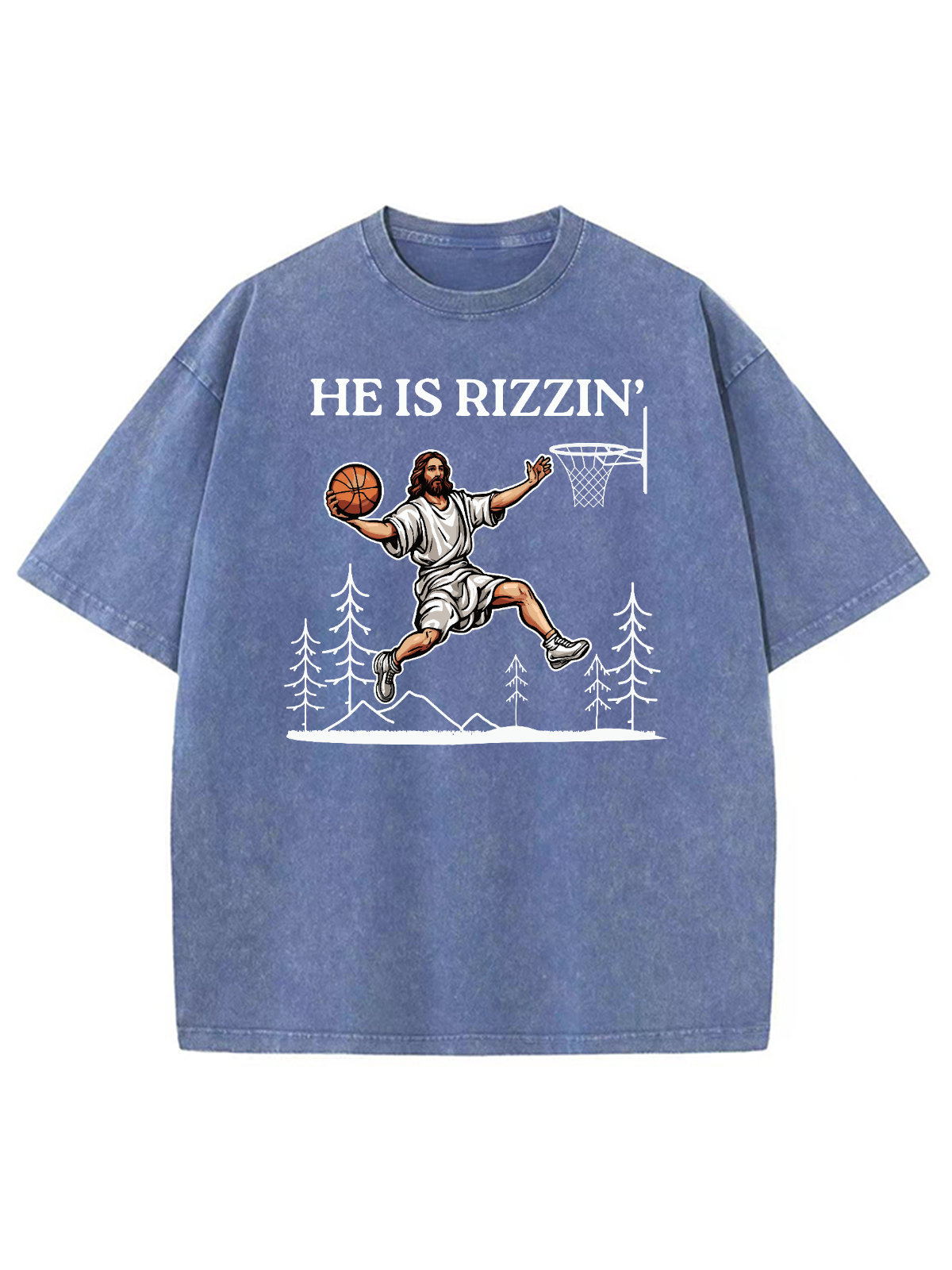He Is Rizzin' Unisex Washed T-Shirt