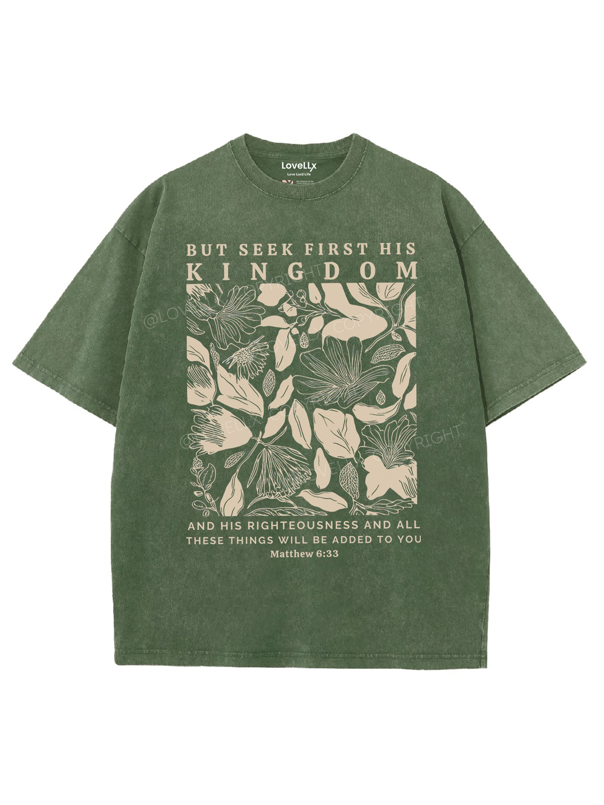But Seek First His Kingdom Unisex Washed T-Shirt