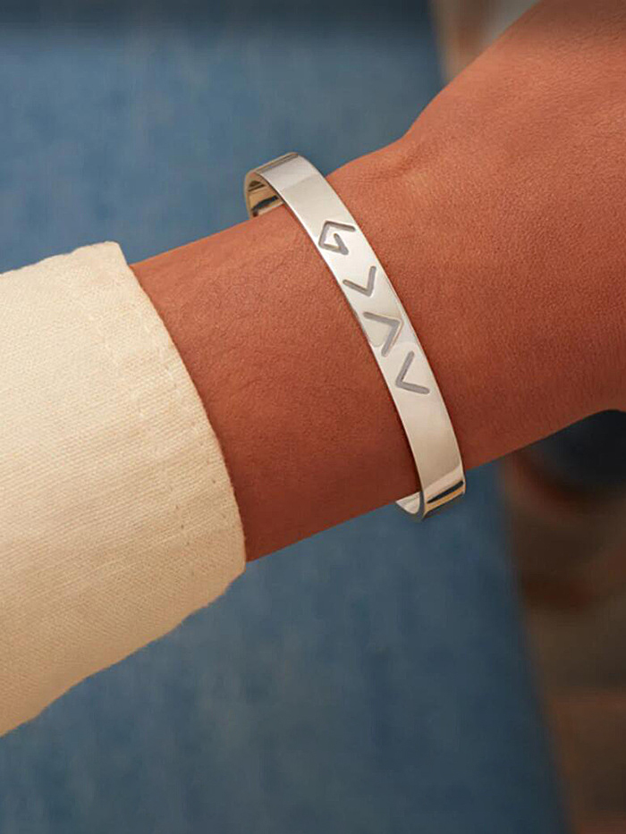 God Is Greater Than the Highs and Lows Stainless Steel Cuff Bracelet-LOVELLX