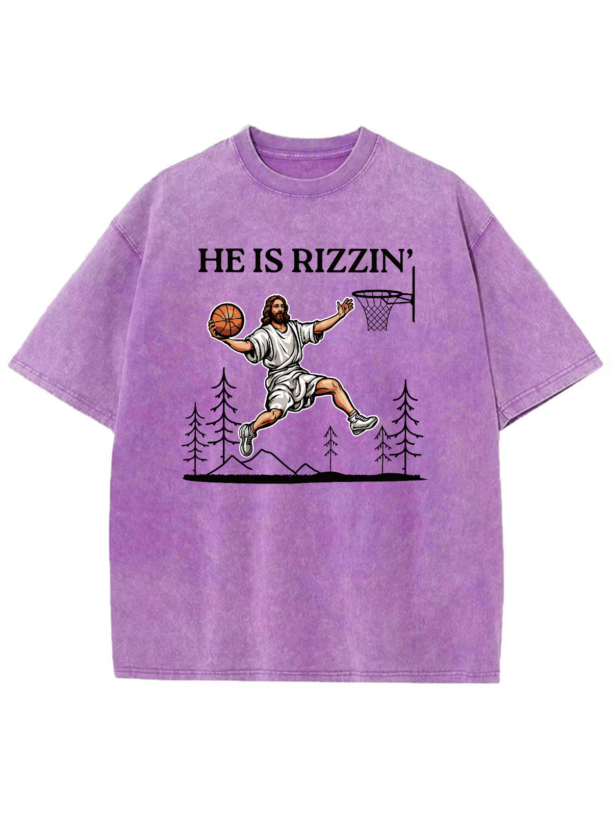 He Is Rizzin' Unisex Washed T-Shirt