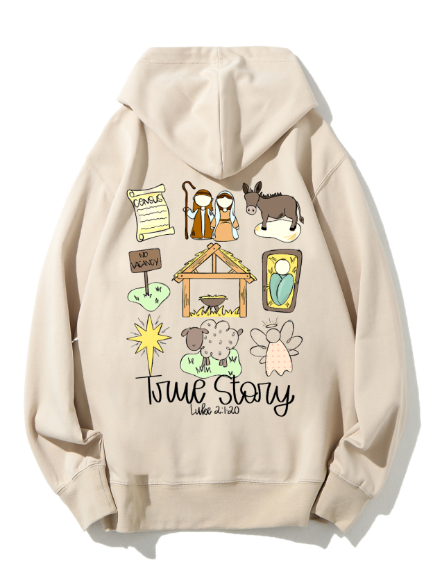 True Story Unisex Cotton Drawstring Hoodie