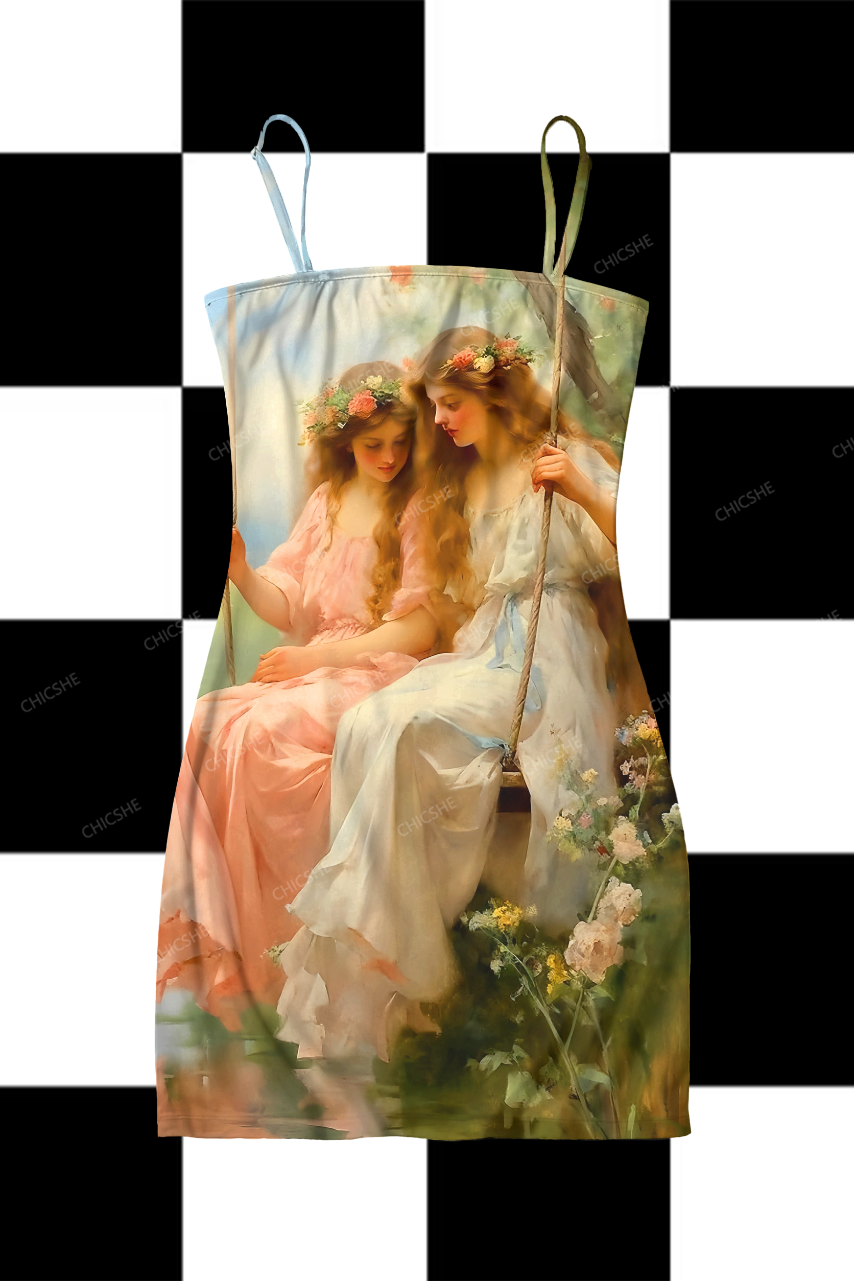 Chicshe Swing and Beauty Pride Y2K Print Slip Dress  