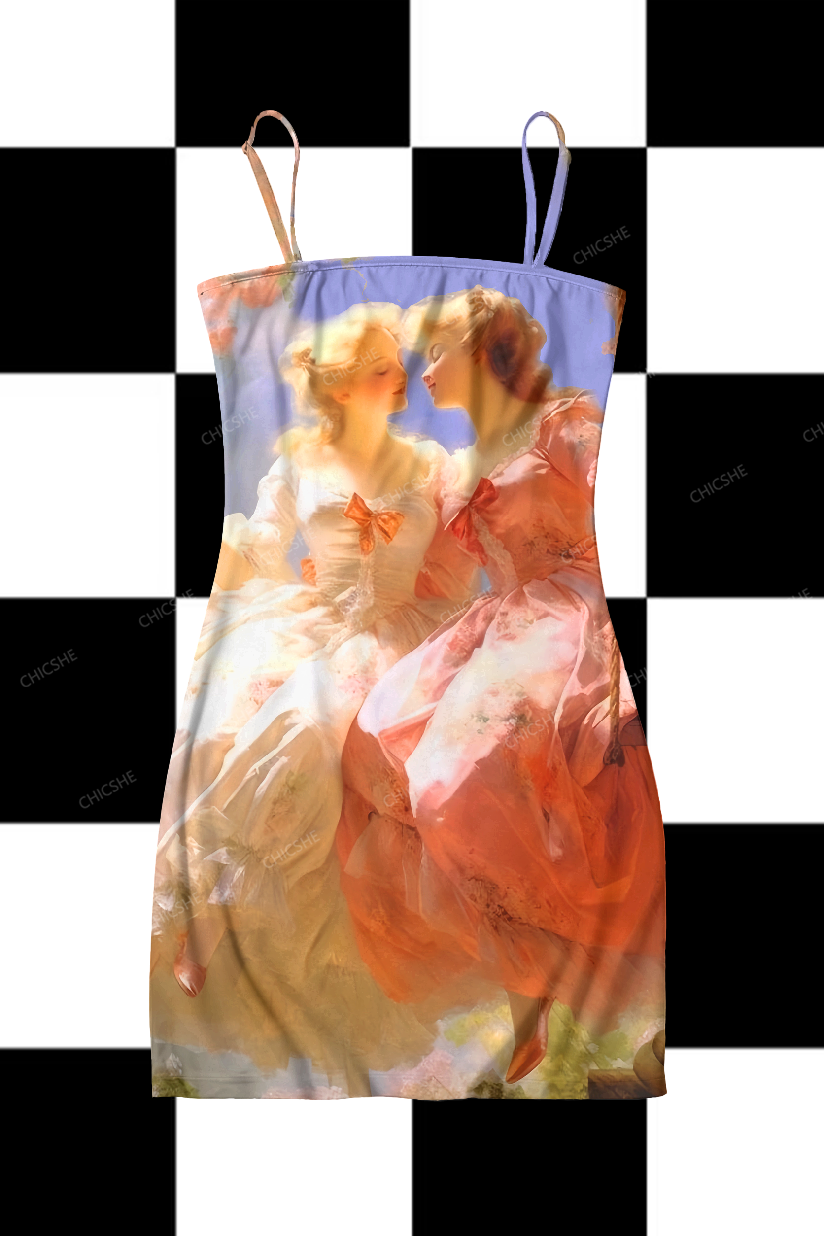 Chicshe Fairy Kiss Y2K Print Slip Dress  