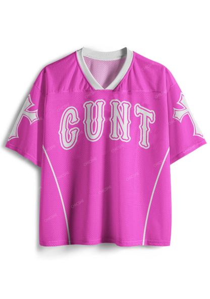 Pink Cxxt Y2K Mesh Jersey Shirts Chicshe 