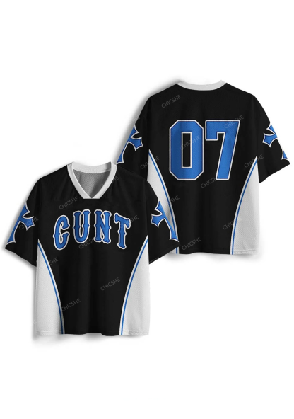 Black Cunt Y2K Mesh Jersey Shirts Chicshe 