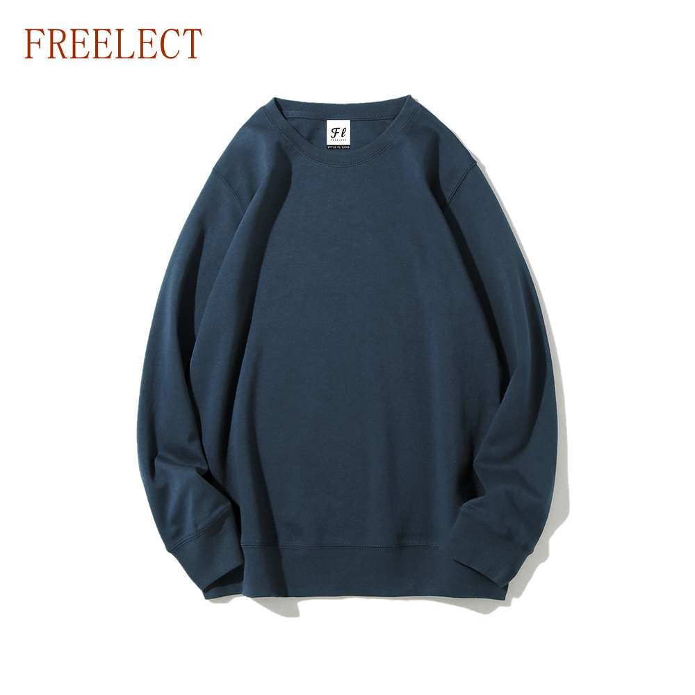 Freeelect Vintage Acid Wash Oversized Long Sleeve Crew Neck Sweatshirts Unisex