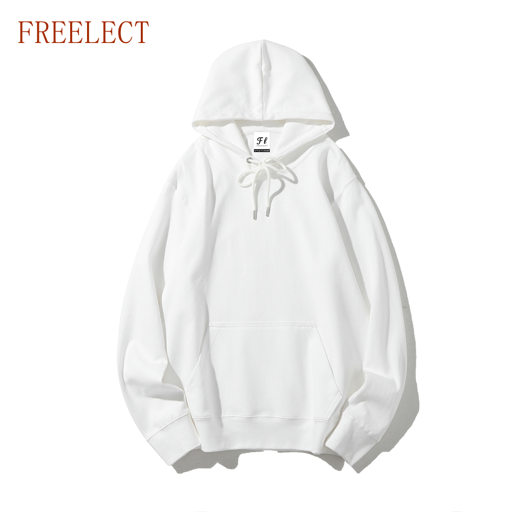 Freelect Basic Cotton Hoodies Unisex Pullover Hooded Sweatshirts
