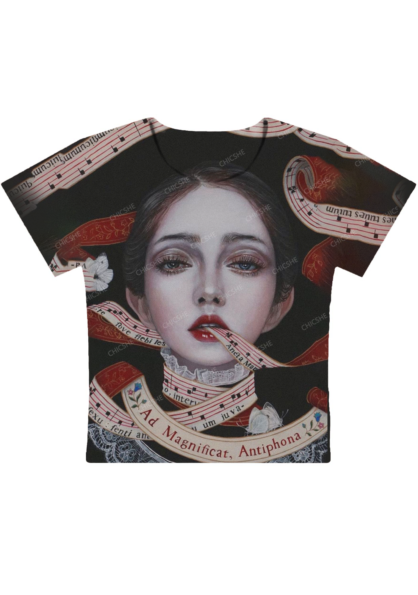 Chicshe Gothic Woman Y2K Baby Tee 