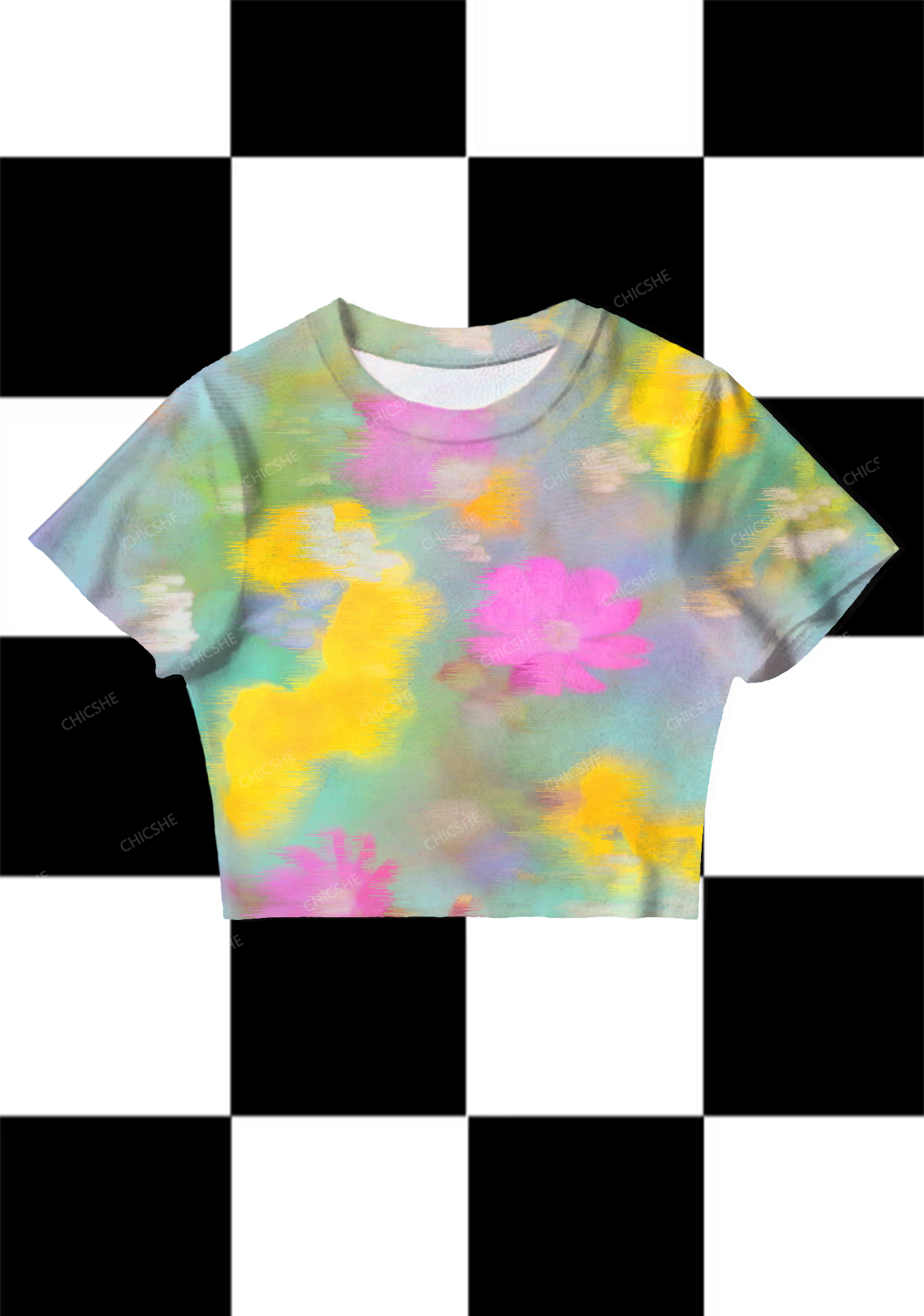 Raccoon Hiding In A Garbage Bag Y2K Mesh Crop Top Chicshe